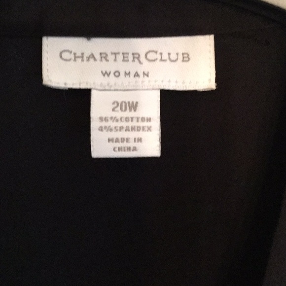 Charter Club Woman black blouse. - Picture 2 of 5